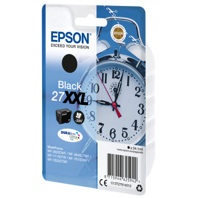 Epson Ink/27XXL Alarm Clock 34.1ml BK
