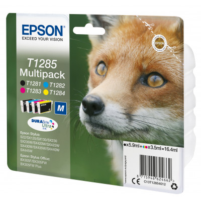 Epson Ink&#47;T1285 Fox 3.5ml CMY 5.9ml BK