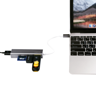 LOGILINK USB 3.2 GEN 1X1 USB-C 3-PORT HUB, WITH CARDREADER