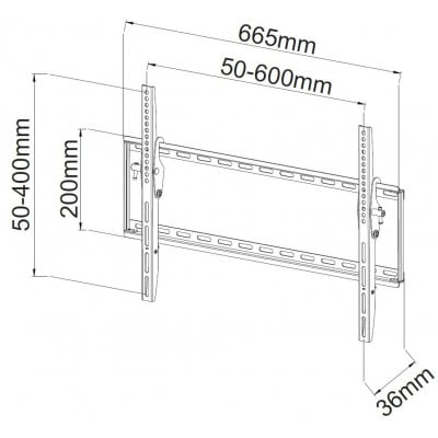 SLIM WALL MOUNT FOR LED/LCD 40-65" TILT