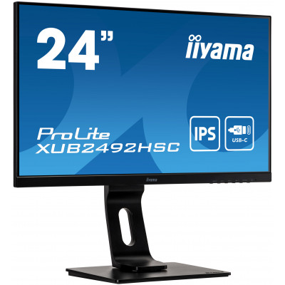2de keus - Nieuwstaat: IIYAMA 24'FHD IPS  USB-C DOCK(65W) HDMI DP 4ms Black HA