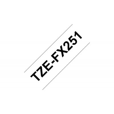 Brother TZe-FX251 label-making tape Black on white