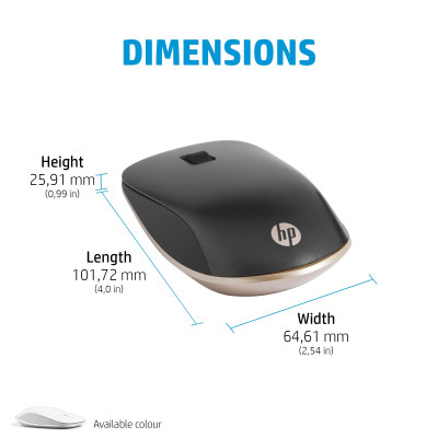 HP 410 Slim Silver Bluetooth mouse Ambidextrous 2000 DPI
