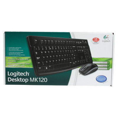 Logitech Desktop MK120 clavier Souris incluse USB QWERTY Néerlandais Noir
