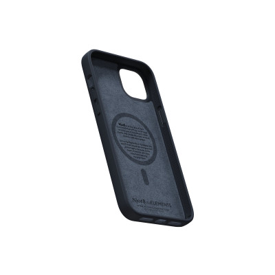 Njord byELEMENTS Salmon Leather Magsafe coque de protection pour téléphones portables 17 cm (6.7") Housse Noir