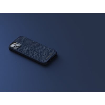 Njord byELEMENTS Salmon Leather Magsafe coque de protection pour téléphones portables 17 cm (6.7") Housse Bleu