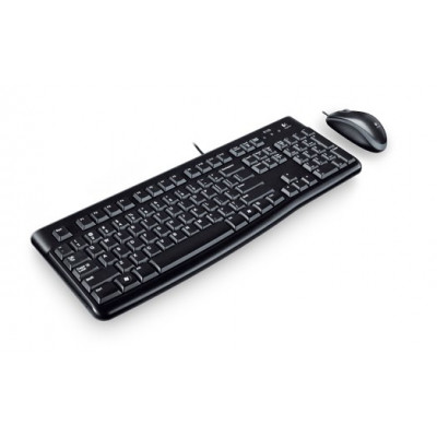 Logitech Desktop MK120 clavier Souris incluse USB QWERTZ Slovaque Noir