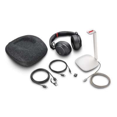 POLY Voyager Surround 85 UC Headset Draadloos Hoofdband Gesprekken/Muziek/Sport/Elke dag USB Type-C Bluetooth Oplaadhouder Zwart