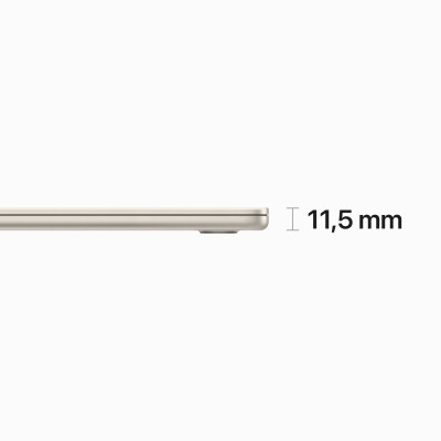 Apple MacBook Air M2 Notebook 38.9 cm (15.3") Apple M 8 GB 512 GB SSD Wi-Fi 6 (802.11ax) macOS Ventura Beige