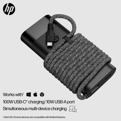 HP 110W USB-C Laptop Charger power adapter/inverter Black