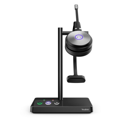 Yealink WH62 Mono Teams Personal audio conferencing system Head-band Office/Call center Micro-USB Charging stand Black