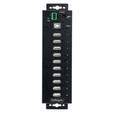 StarTech.com USB210AIND-USB-A-HUB hub & concentrateur USB 2.0 Type-B 480 Mbit/s Noir