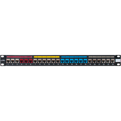 BKT 19" PATCH PANEL UNEQUIPPED 24xRJ45 SHIELDED EXTRA LABELS