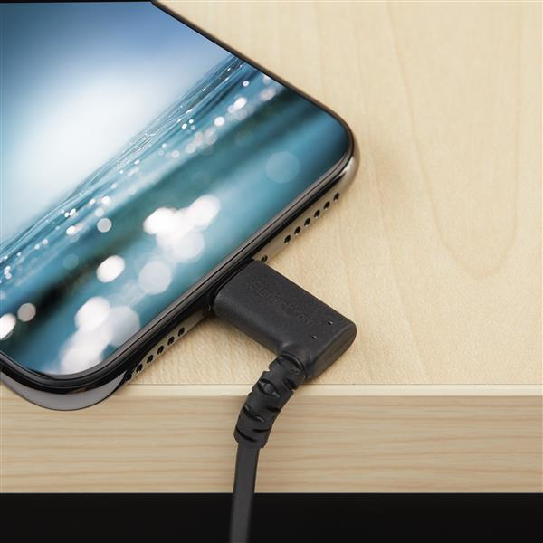 Câble USB-C vers Lightning Noir Robuste 2m - Câble de  Charge/Synchronistation USB Type C vers Lightning Fibre Aramide -  iPad/iPhone 12 Certifié Apple